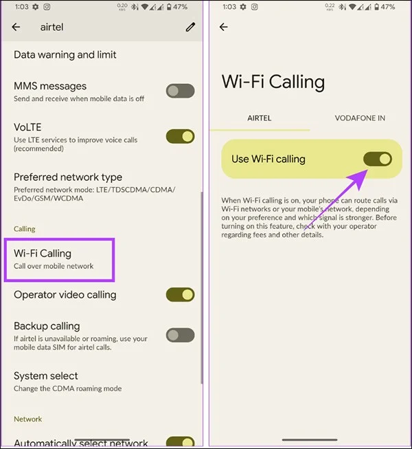 Cómo desactivar las llamadas WiFi en Android