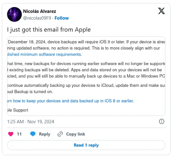 Apple은 일부 구형 iPhone 및 iPad 모델에서 iCloud 백업 지원을 중단하고 삭제합니다.