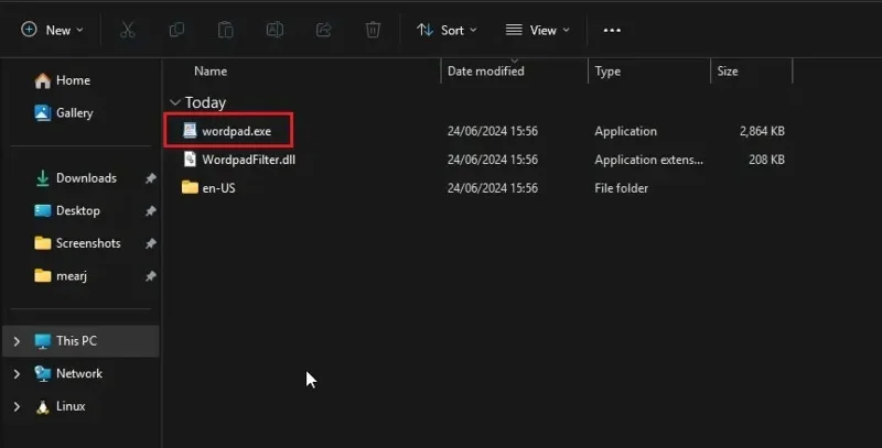 WordPad'i Windows 11 24H2'ye nasıl geri getiririm
