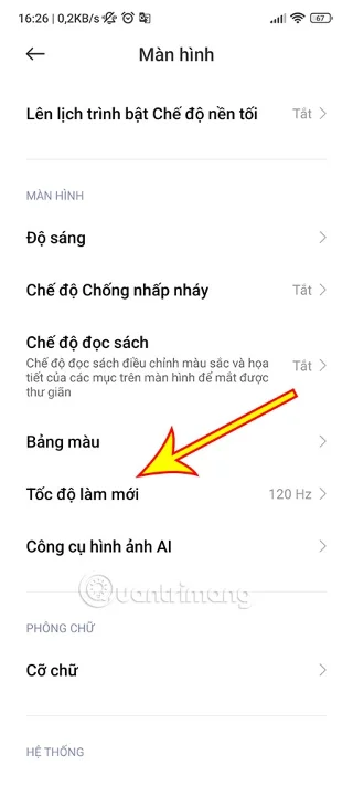 Hoe de vernieuwingsfrequentie van het scherm van Xiaomi-telefoons aan te passen