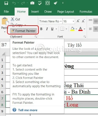 Instruções para copiar formatos de células no Excel
