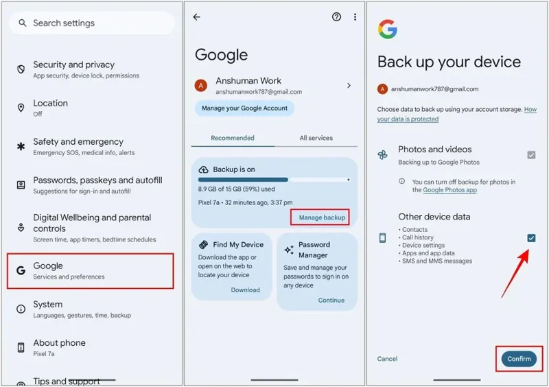 Hoe maak je een back-up van Google Berichten Hoe maak je een back-up van Google Berichten