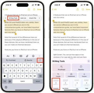 Cómo usar Apple Intelligence para resumir correos electrónicos, páginas web y texto