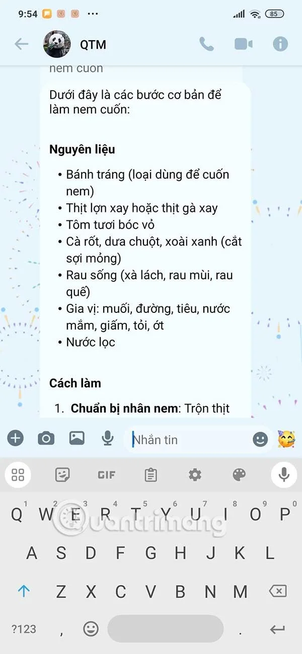 Instruções para criar imagens de IA no chat do Messenger