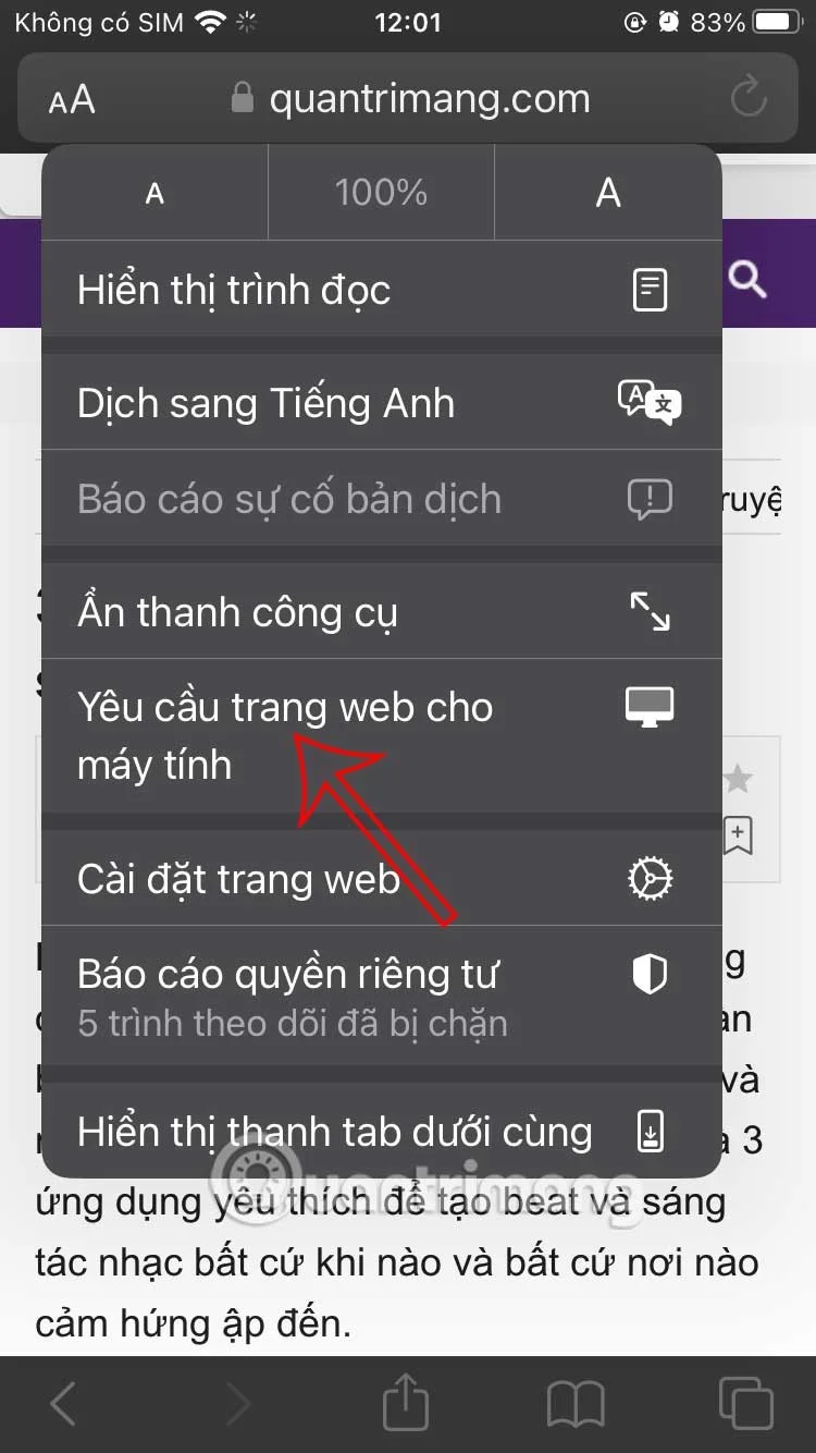 Cómo habilitar la vista de escritorio en Safari iPhone