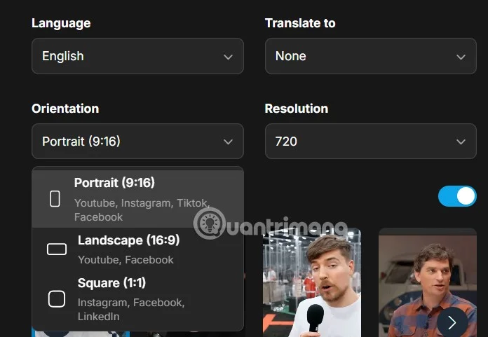 Como criar IA para YouTube Shorts a partir de vídeos do YouTube no Reap