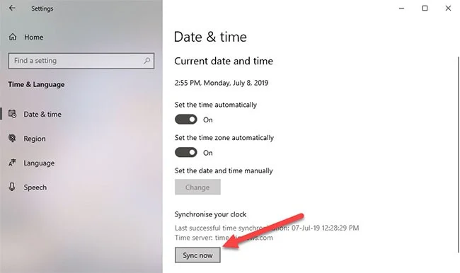 How to force time synchronization in Windows using command