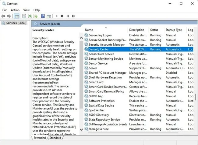 Fix error of not being able to open Windows Security on Windows 11