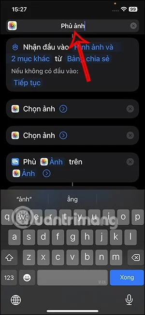 iPhone 단축키를 사용하여 사진을 겹치는 방법