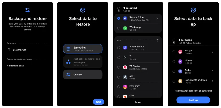 Hoe u een back-up maakt van gegevens uit de beveiligde map op Samsung-telefoons