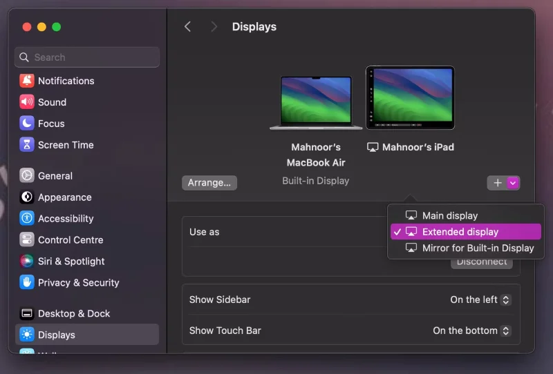 Cómo convertir tu iPad en una pantalla extra para tu Mac