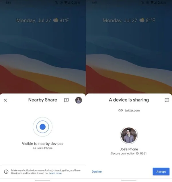 Cómo usar Near Share en teléfonos Android