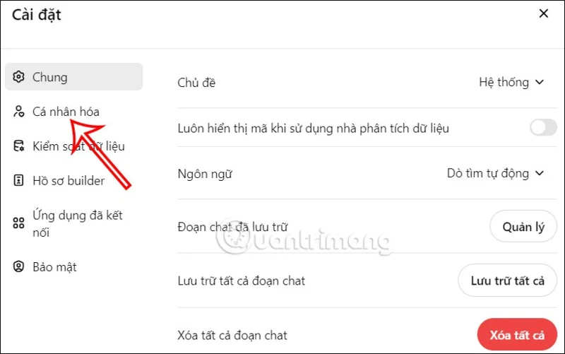 Instruções para desabilitar o armazenamento do ChatGPT