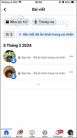 Como restaurar postagens ocultas no Facebook usando telefone ou computador