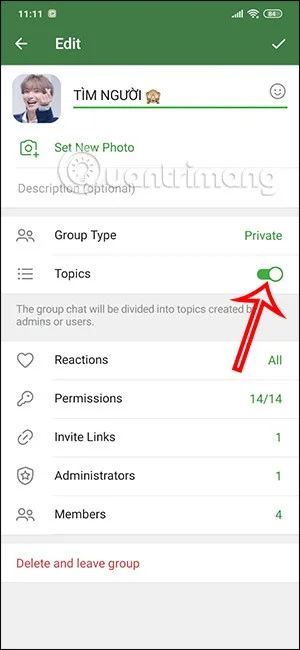 Cómo crear un tema de grupo de Telegram para discusión