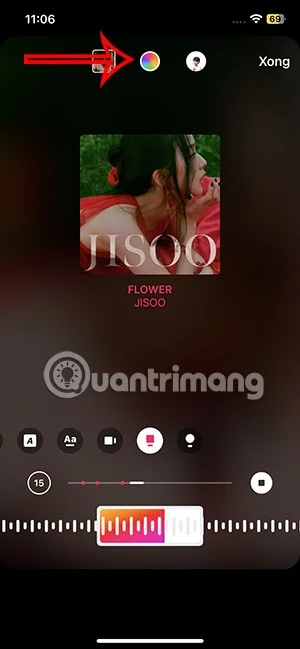 Instruções para postar histórias de músicas no Instagram