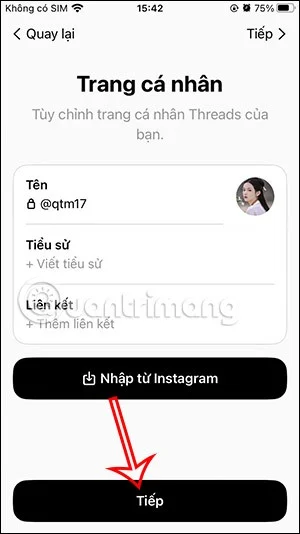 Instruções para criar uma conta no Threads, a mais nova rede social do Meta