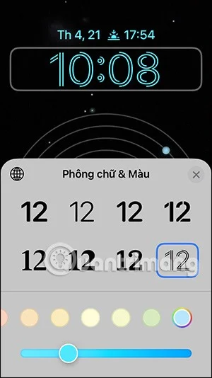 Come cambiare il colore dell'arcobaleno per l'orologio della schermata di blocco dell'iPhone