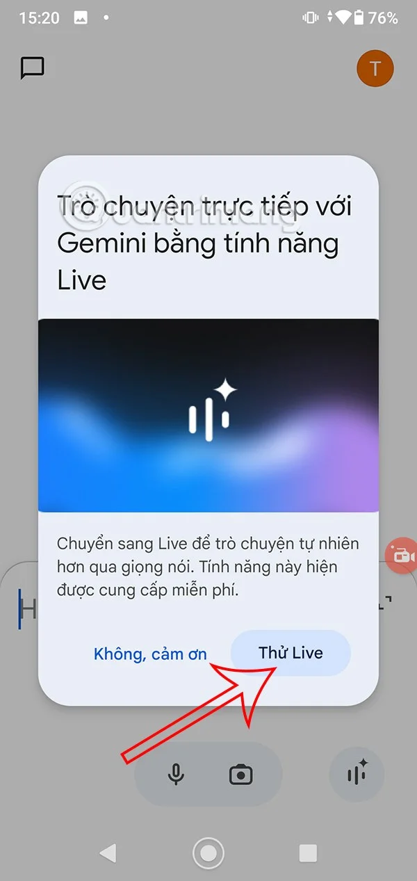 Gemini Live gebruiken op Android