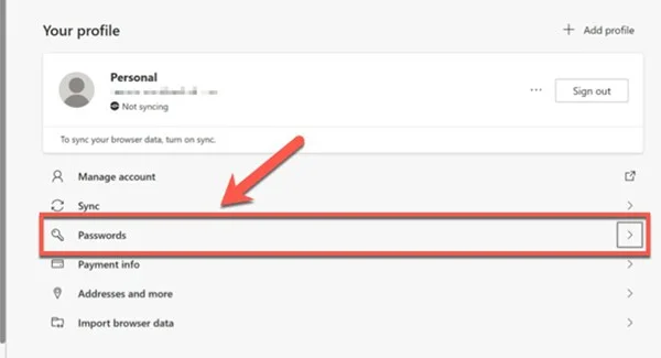 Cómo administrar contraseñas guardadas en Microsoft Edge: ver, eliminar, editar, exportar