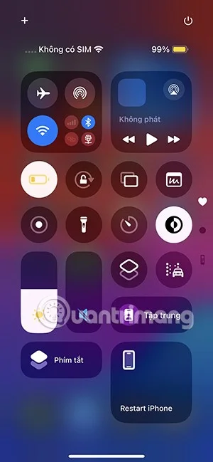 Instruções para redefinir o Centro de Controle no iPhone
