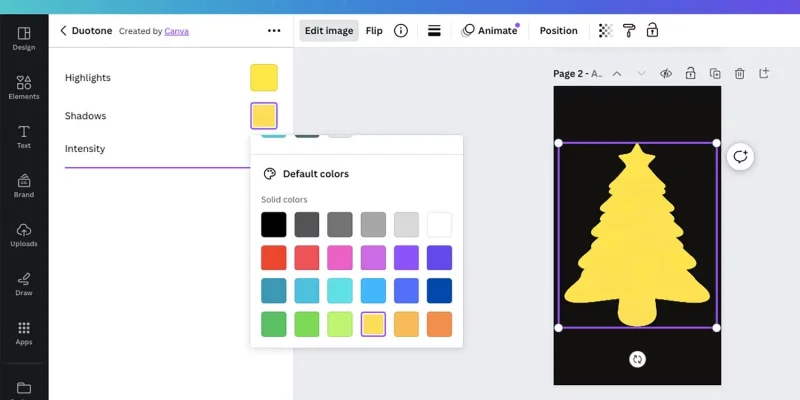 Cómo cambiar el color de un elemento en Canva