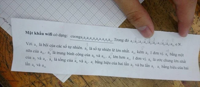 Kata laluan wifi matematik yang membuat orang gila, bolehkah anda mencari jawapannya?
