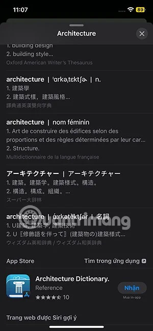 Instrukcje dotyczące korzystania ze słownika angielsko-wietnamskiego na iPhonie