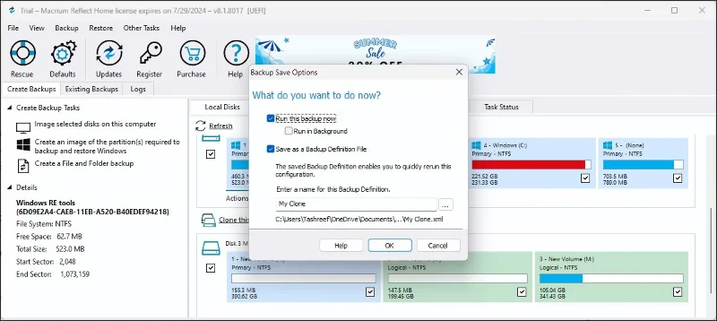 Cómo mover Windows a otra unidad usando Macrium Reflect