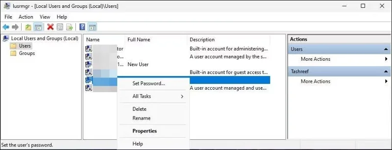 How to change account password in Windows 11