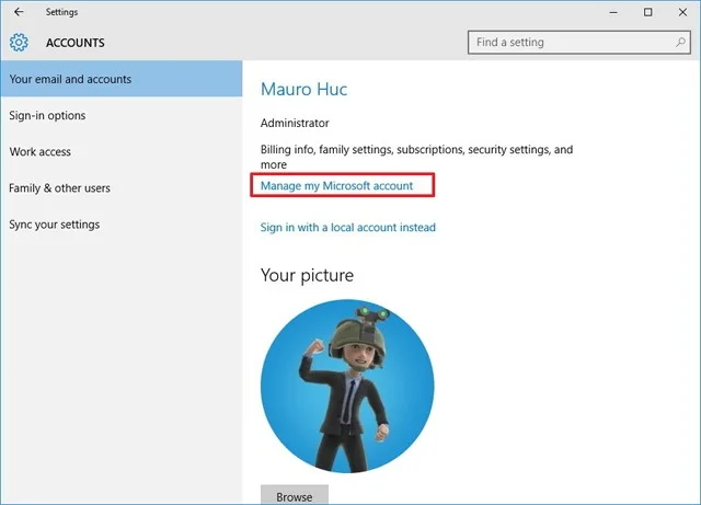 Windows 10でログイン名を変更する手順