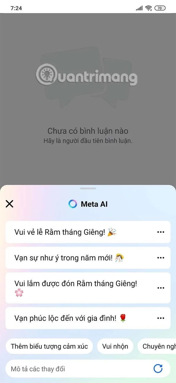 Facebook yorumlarını yazmak için yapay zekayı kullanma talimatları