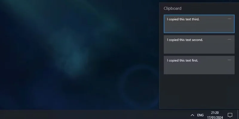 Cómo usar el historial del portapapeles en Windows 10