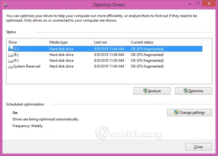 Using Disk Defragmenter in Windows