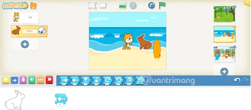 ScratchJR'da mesajlı animasyonlar oluşturma talimatları
