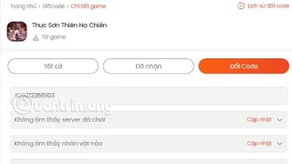 Kod Thuc Son Thien Ha Chien terkini dan cara memasukkan kod