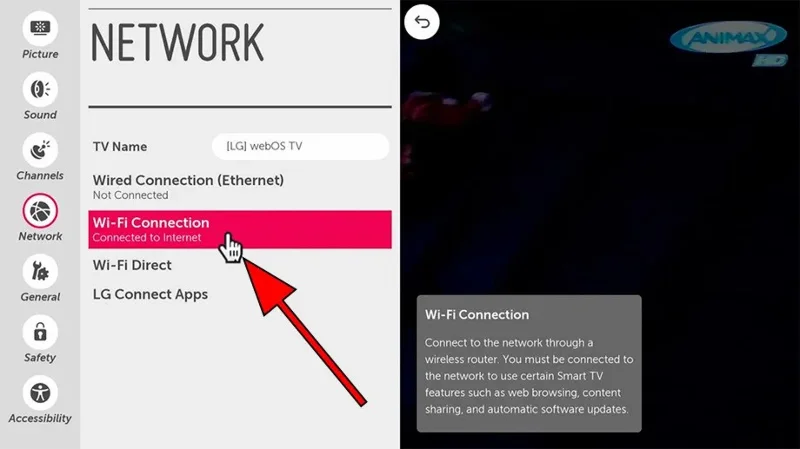 Cómo conectar wifi a un Smart TV LG