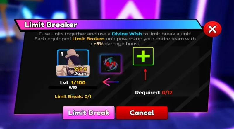 Hoe Limit Breaker te gebruiken in anime-avonturen
