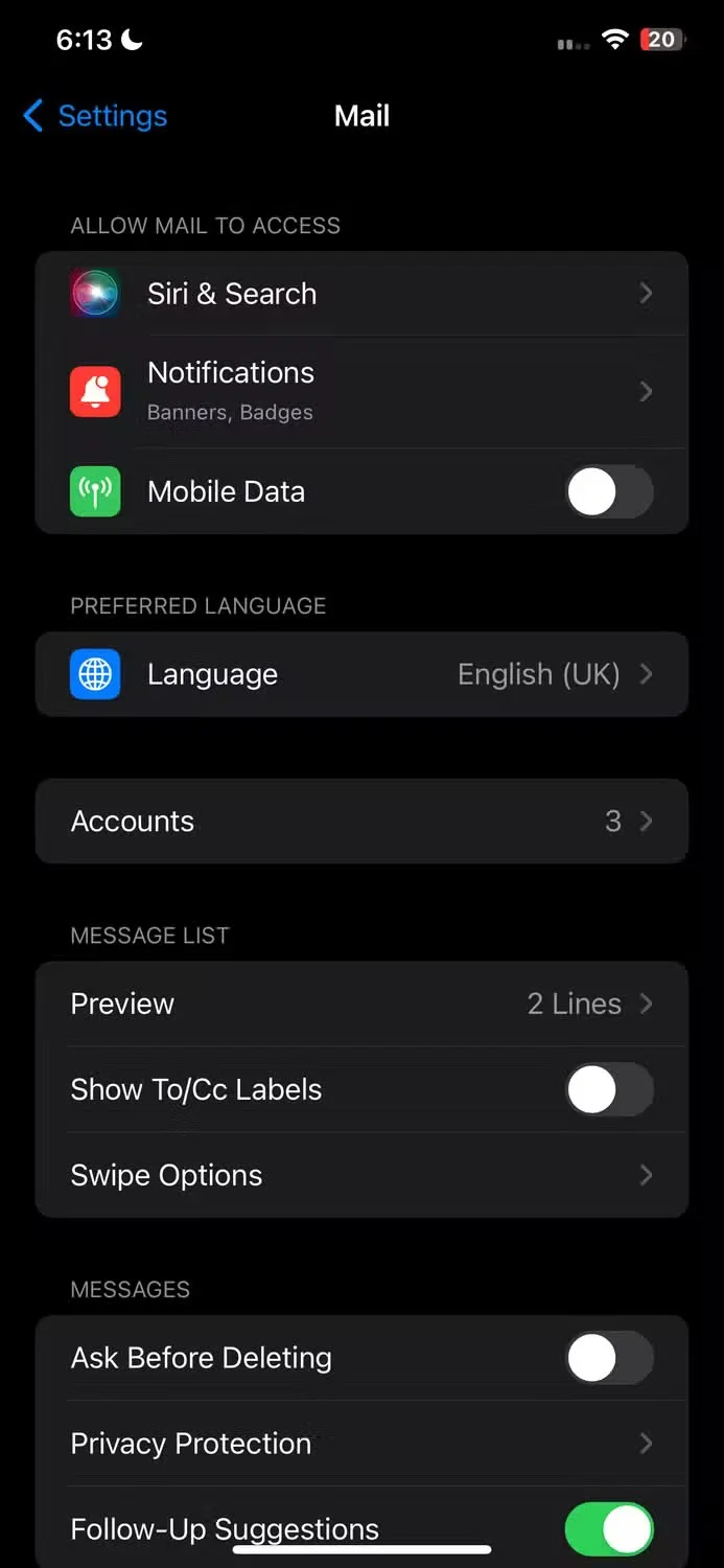 8 configuraciones de correo en iPhone que debes cambiar ahora