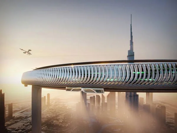 Admira Downtown Circle, una ciudad circular en el cielo con una circunferencia de 3.000 m que rodea la torre Burj Khalifa.