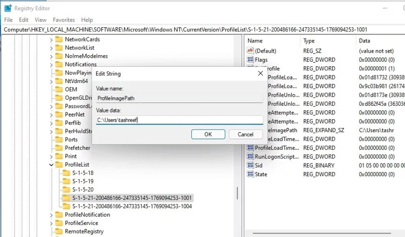 How to change User Profile folder name in Windows 11
