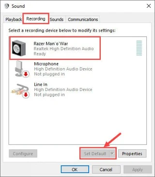 Fix microphone not working in Windows 10
