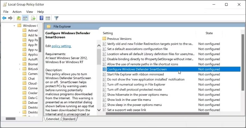 Windows'ta SmartScreen filtresini nasıl etkinleştirir veya devre dışı bırakırsınız