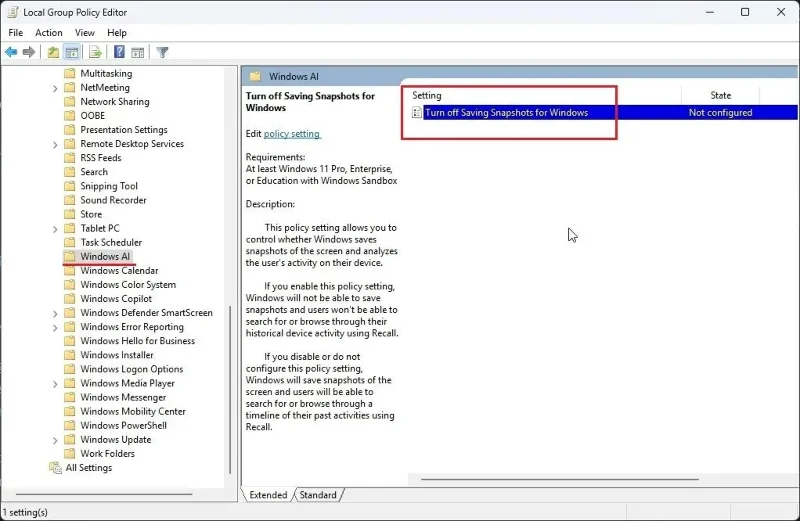Cómo deshabilitar la recuperación de Windows en Copilot+ PC