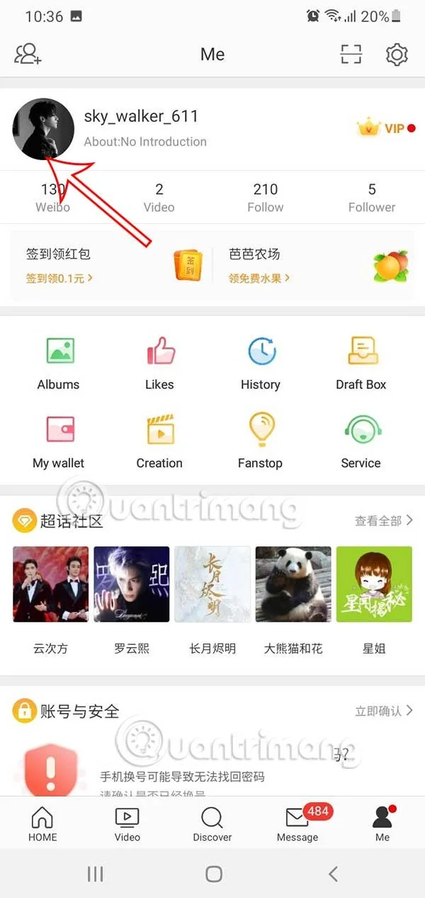 Weibo hesap adını değiştirme talimatları