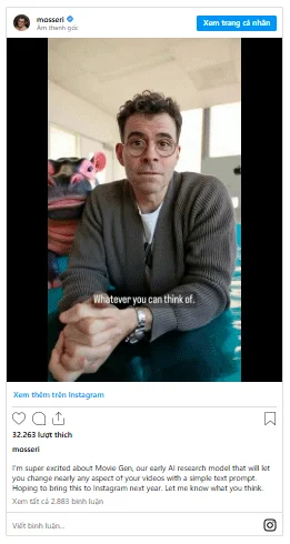 Instagram reemplazará los filtros de RA con polémicos vídeos generados por IA