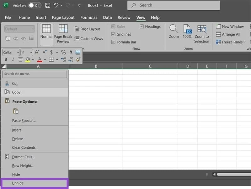 Instruções para corrigir o erro de colunas e linhas fixas no Excel que não funcionam