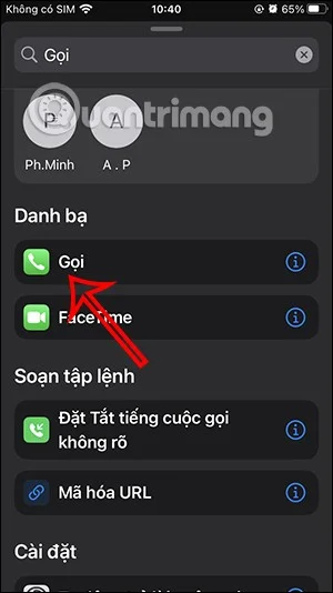 iPhone에서 빠른 통화를 하는 방법에 대한 지침은 매우 간단합니다.