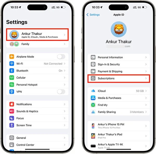 Instruções para alterar pacotes de assinatura de aplicativos na App Store
