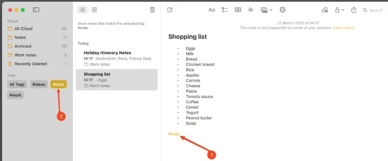 9 snelle tips voor het omgaan met notities in Apple Notes op de Mac